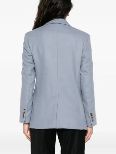 Max Mara Notch Lapel Single Breasted Jacket In Blue