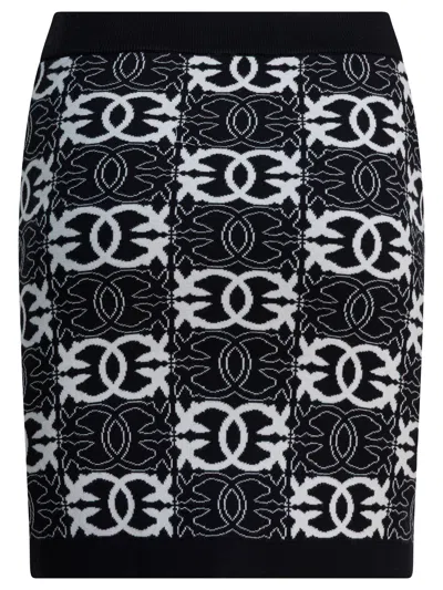 Pinko Jacquard Knit Mini Skirt In Multi