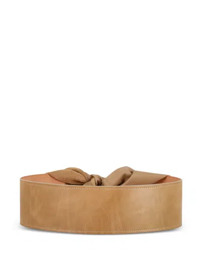 Pre-owned Vintage Leather Belt In Brown