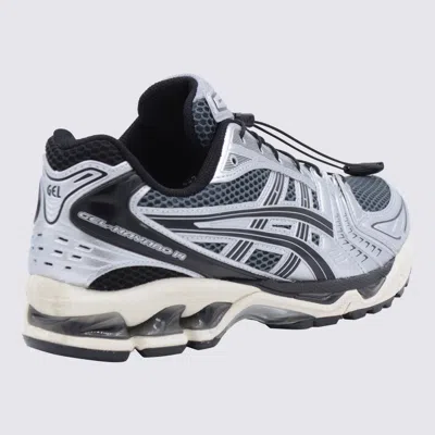 Asics Grey And Black Sneakers In Black