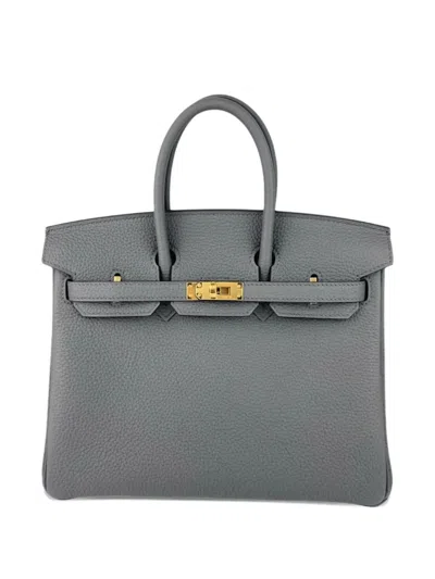 Pre-owned Hermes 2024 Birkin 25 Handbag In Gray