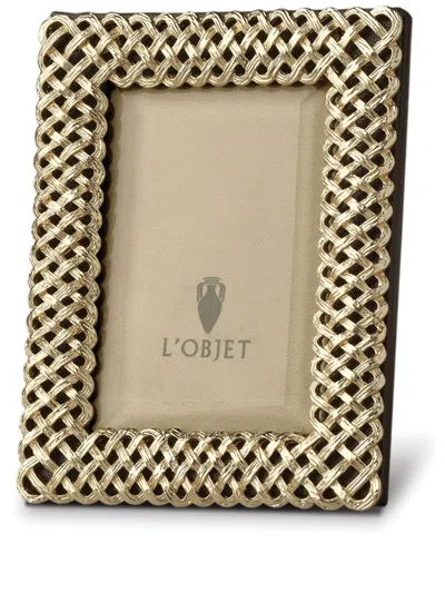 L'objet Braid Photo Frame (5cm X 8cm) In Gold