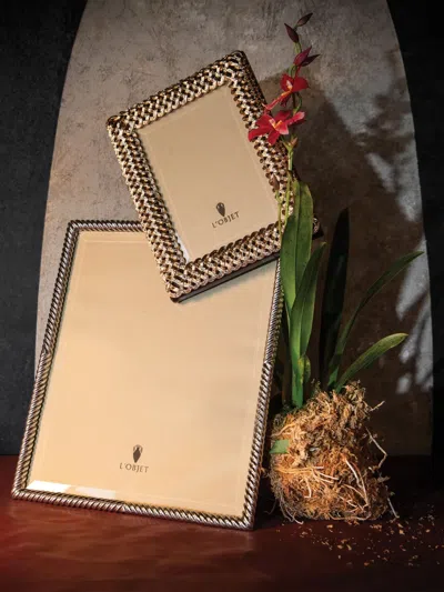 L'objet Braid Photo Frame (5cm X 8cm) In Gold