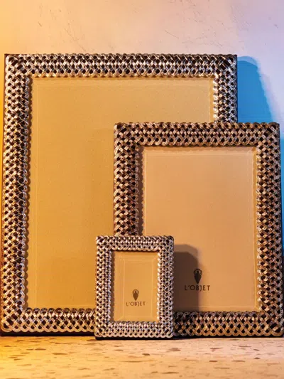 L'objet Braid Photo Frame (5cm X 8cm) In Gold