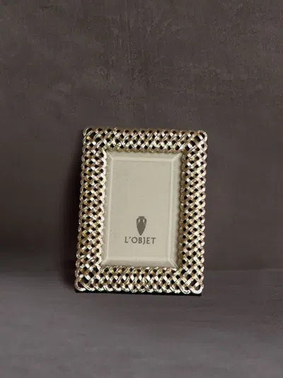 L'objet Braid Photo Frame In Metallic