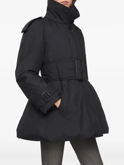 Burberry London Belted Berryhill Padded Car Coat In Black