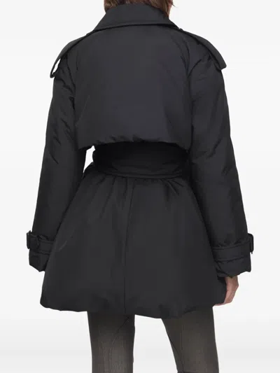 Burberry London Belted Berryhill Padded Car Coat In Black