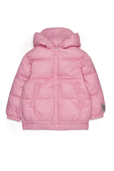 N°21 Short Padded Jacket With Asymmetrical Bottom In Multi