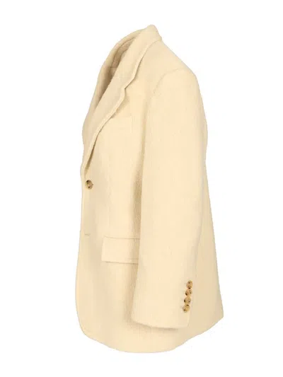 Dunst Unisex Alpaca Blazer Coat Jackets White In Neutral