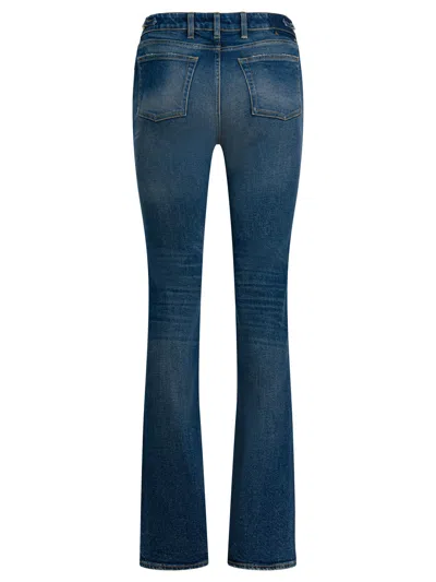 Golden Goose Bootcut Denim Trousers Featuring Five Pockets In Blue