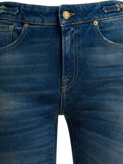 Golden Goose Bootcut Denim Trousers Featuring Five Pockets In Blue