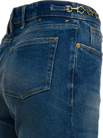 Golden Goose Bootcut Denim Trousers Featuring Five Pockets In Blue