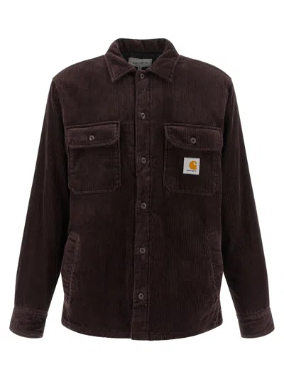 Carhartt Camicia Whitsome Shirt Jac Palisander In Brown