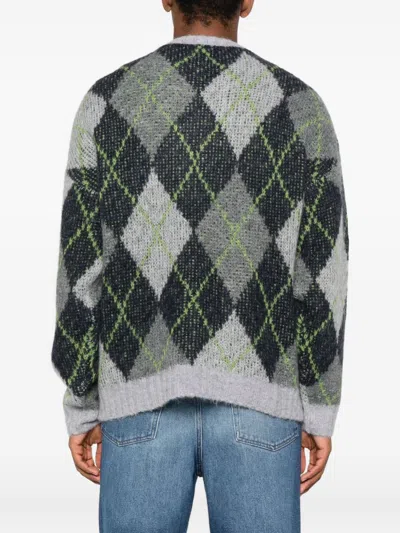 Emporio Armani Wool Blend Crewneck Sweater In Green