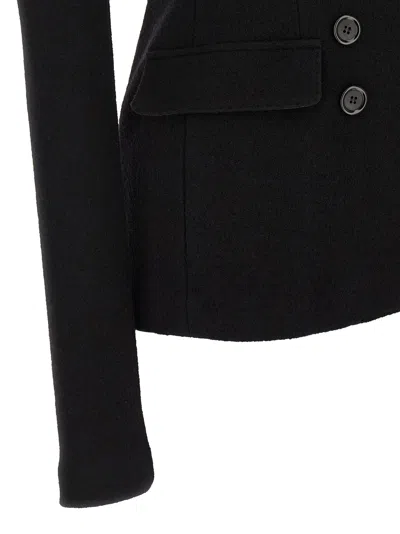 Dolce & Gabbana Tailored Wool Double-breasted Jacket In Black