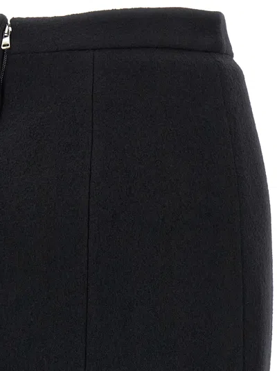 Dolce & Gabbana Wool Sheath Skirt Skirts Black In Black