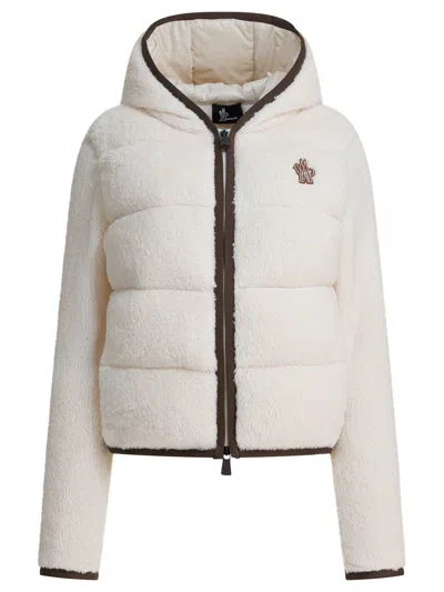 Moncler Zipper Hoodie Sweatshirts White