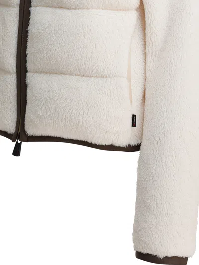 Moncler Zipper Hoodie Sweatshirts White