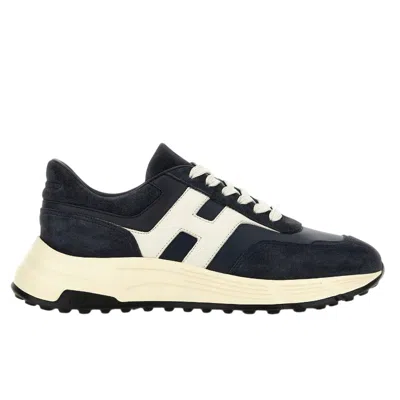 Hogan Hyperlight Suede And Nappa Leather Sneakers In Black