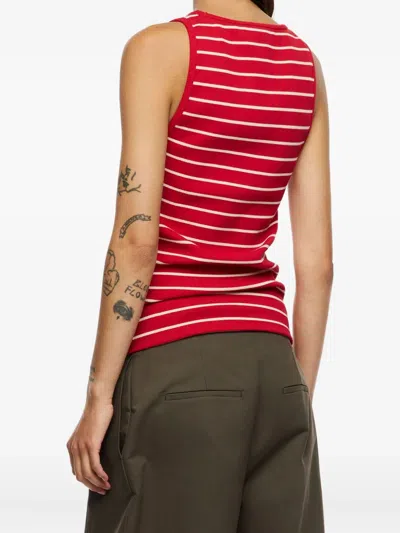 Bimba Y Lola Logo Tie Sleeveless Top In Red