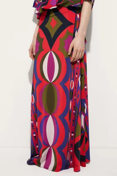 Pucci Collane-print Long Skirt In Multicolor In Multi
