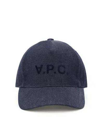 Apc A.p.c. Eden Hat In Denim Blue Canva In Blue