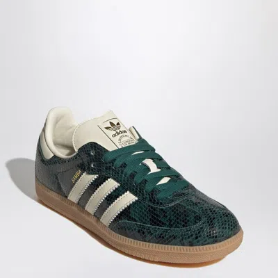 Adidas Originals Samba Og Sneakers Green With Snake Print In Green