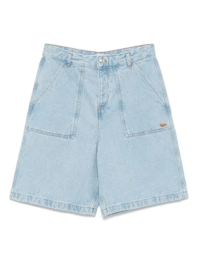 Maison Kitsuné Maison Kitsune' Cotton Denim Short Pants In Blue
