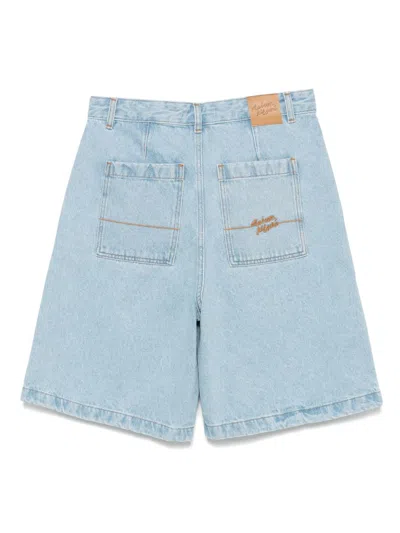 Maison Kitsuné Maison Kitsune' Cotton Denim Short Pants In Blue