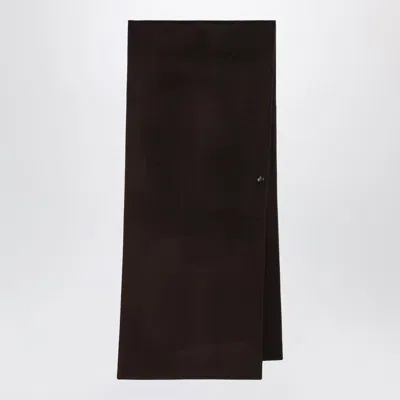 Almada Label Micha Doublé Brown Scarf In Black