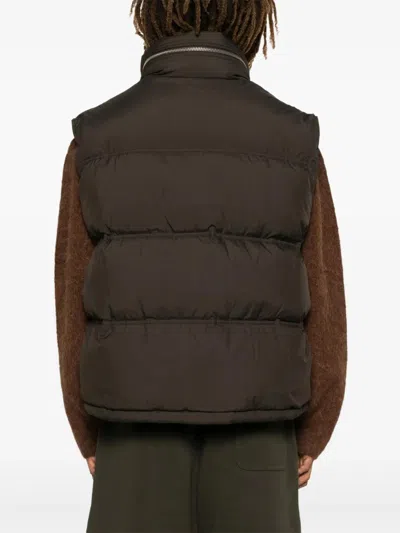 Ami Alexandre Mattiussi Ami Paris Padded Vest In Brown