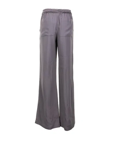 Ami Alexandre Mattiussi Ami Paris Pantalon Flare Taille Elastiquee In Gray
