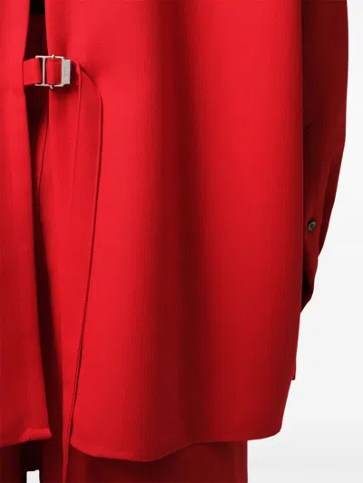 Ami Alexandre Mattiussi Ami Paris Red Overshirt Tied At The Back In Red