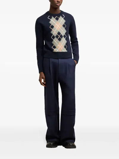 Ami Alexandre Mattiussi Ami Paris Wool And Cashmere Sweater In Blue
