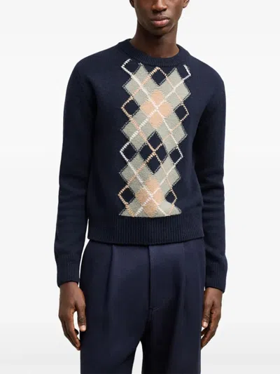 Ami Alexandre Mattiussi Ami Paris Wool And Cashmere Sweater In Blue