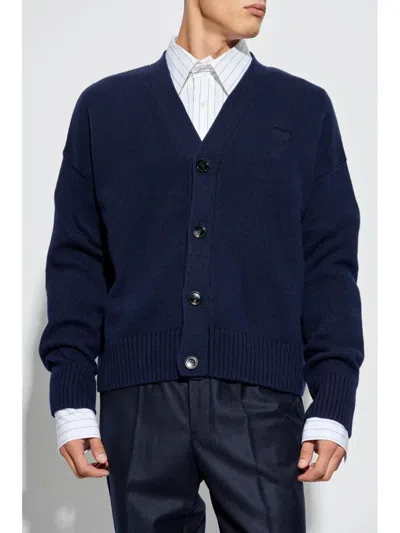 Ami Alexandre Mattiussi Ami Paris Wool Jersey. In Blue