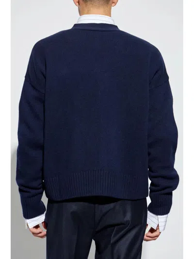 Ami Alexandre Mattiussi Ami Paris Wool Jersey. In Blue