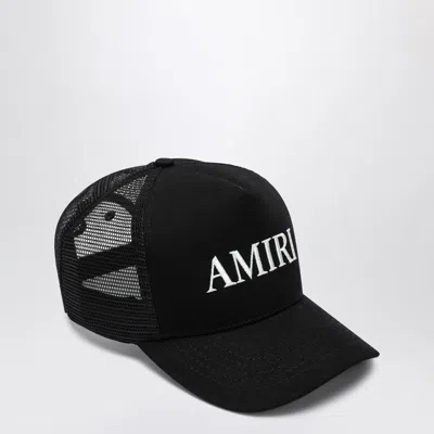 Amiri Black Baseball Cap With Logo Lettering On The Front And Mehs Panels In Black