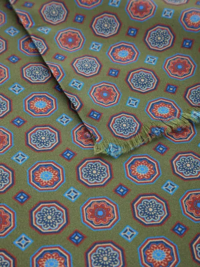 Ascot Bi-material Scarf In Multi