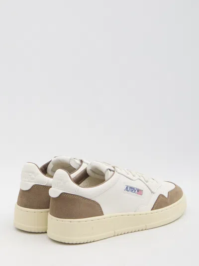 Autry Medalist Low Sneakers In Goatskin And Suede In Multi