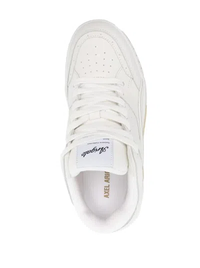 Axel Arigato Womens Beige Area Lo Leather Low-top Trainers In White
