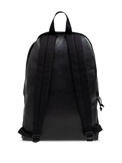 Balenciaga Explorer Black Backpack In Grained Leather In Black
