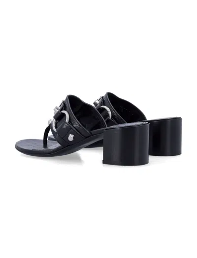 Balenciaga Thong Sandals Block Heel In Black