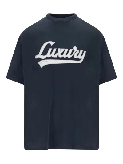 Balenciaga Medium Fit Luxury Cotton T-shirt In Black