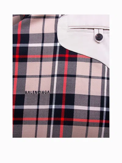 Balenciaga Oversized Twill Trench Coat With Belt In Multi