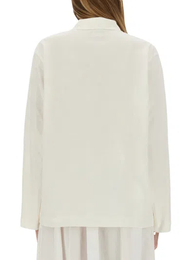 Baum Und Pferdgarten Jeanne Long-sleeve Polo Shirt In White