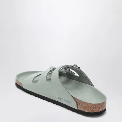 Birkenstock Sage Pure Open Toe Cork Sole Slippers In Green