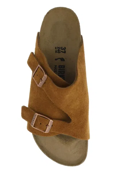 Birkenstock Zurich Suede Sandals In Brown
