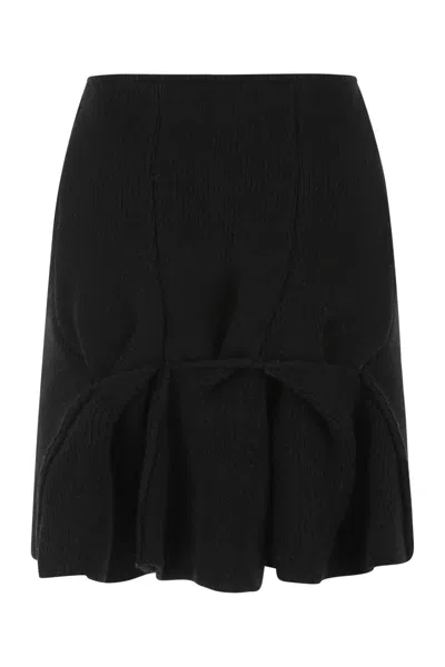 Bottega Veneta Knitted Mini Skirt In Black