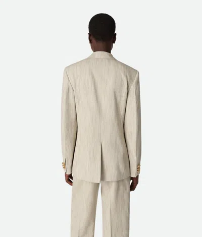 Bottega Veneta Melange Sand Viscose Blend Blazer In Neutral